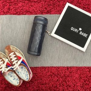 💯Auth GUCCI Navy Monogram GG Plus Bottle Carrier